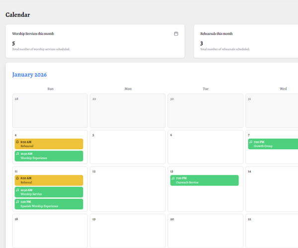 Scheduling View 1